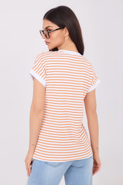 Tshirt Damski Model RV-TS-A1124.90 Orange - Relevance — zdjęcie 3