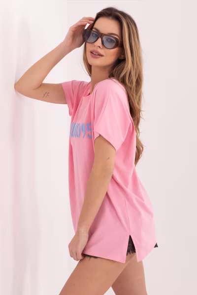 Tshirt Damski Model RV-TS-A1206.84 Light Pink - Relevance — zdjęcie 3