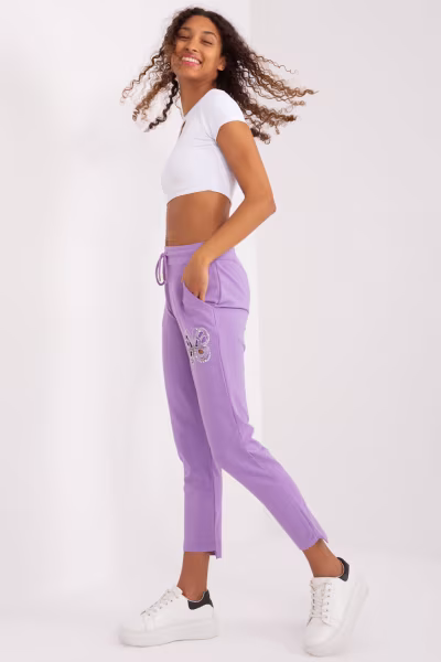 Spodnie Dresowe Model RV-DR-8835.10 Violet - Relevance — zdjęcie 2