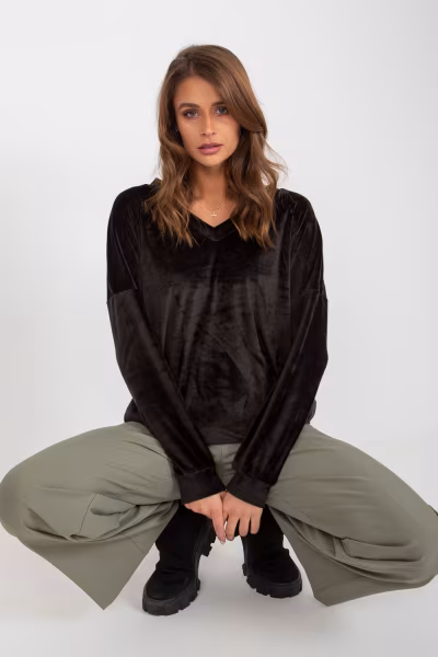 Bluza Damska Model RV-BL-8441.07P Black - Relevance — zdjęcie 2