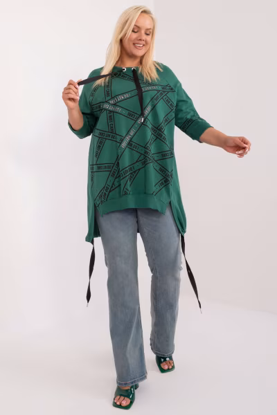 Bluzka Model RV-TU-7598.94 Dark Green - Relevance — zdjęcie 1