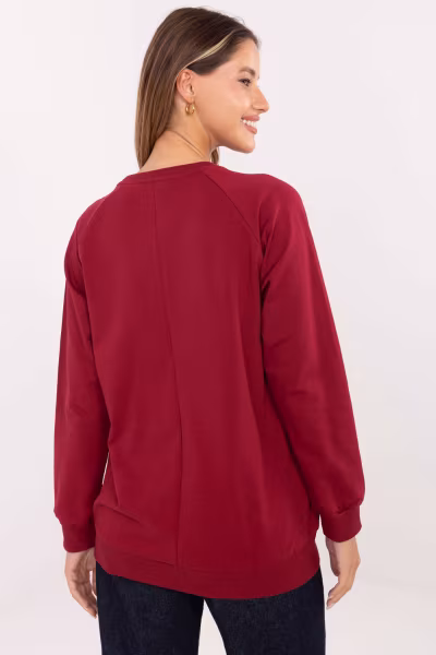 Bluza Damska Model RV-BZ-A876.52 Bordo - Relevance — zdjęcie 3