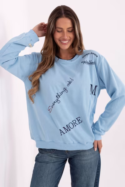 Bluza Damska Model RV-BL-A968.00 Light Blue - Relevance — zdjęcie 1