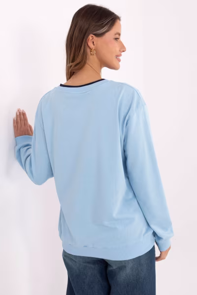 Bluza Damska Model RV-BL-A968.00 Light Blue - Relevance — zdjęcie 3