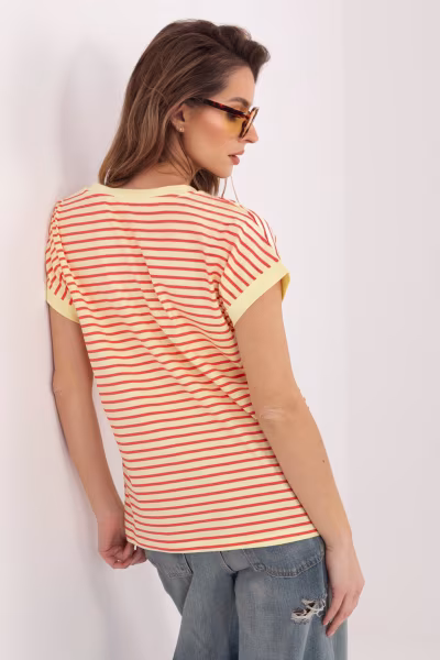 Tshirt Damski Model RV-TS-A1124.90 Light Yellow - Relevance — zdjęcie 3