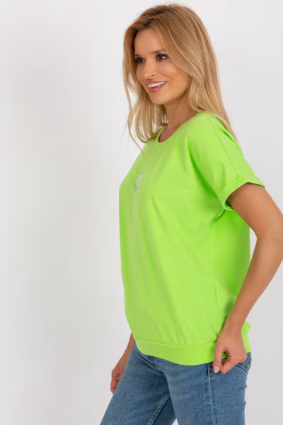 Bluzka Model RV-BZ-8537.19 Limonka - Relevance — zdjęcie 3