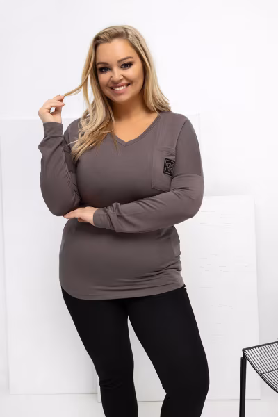 Bluzka Model RV-BZ-A-161.63 Brown - Relevance — zdjęcie 1