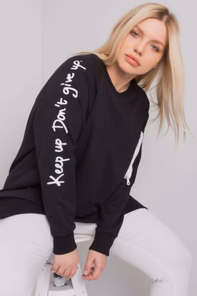 Bluza Damska Model RV-TU-7158.76P Black - Relevance — zdjęcie 2