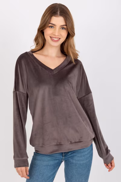 Bluza Damska Model RV-BL-8441.07P Dark Grey - Relevance — zdjęcie 1