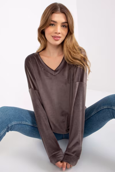 Bluza Damska Model RV-BL-8441.07P Dark Grey - Relevance — zdjęcie 2