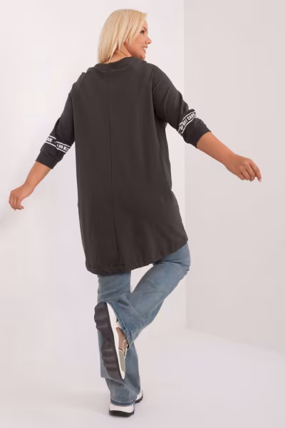 Bluzka Model RV-TU-7598.94 Dark Khaki - Relevance — zdjęcie 3