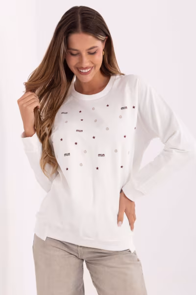 Bluza Damska Model RV-BZ-A876.52 Ecru - Relevance — zdjęcie 1