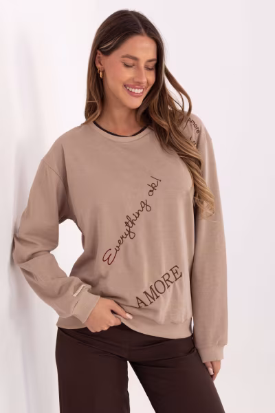 Bluza Damska Model RV-BL-A968.00 Beige - Relevance — zdjęcie 1