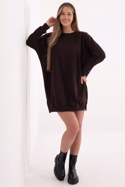 Sukienka Model RV-SK-6019.67 Dark Brown - Relevance — zdjęcie 2