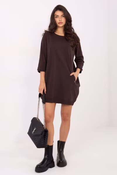 Sukienka Model RV-SK-6839.95 Dark Brown - Relevance — zdjęcie 1