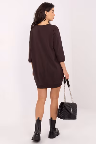 Sukienka Model RV-SK-6839.95 Dark Brown - Relevance — zdjęcie 3