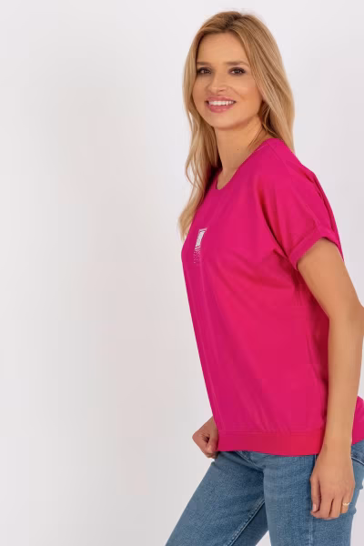Bluzka Model RV-BZ-8537.19 Fuksja - Relevance — zdjęcie 2