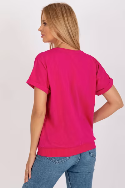 Bluzka Model RV-BZ-8537.19 Fuksja - Relevance — zdjęcie 3