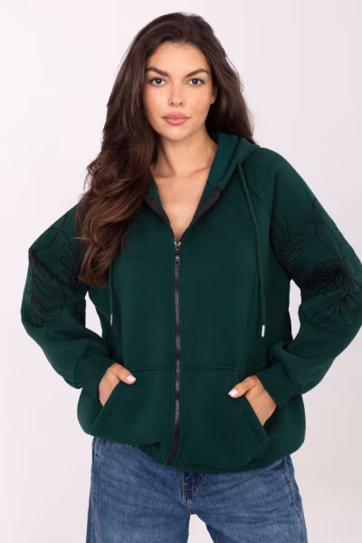 Bluza Damska Model RV-BL-A911.22 Dark Green - Relevance — zdjęcie 2