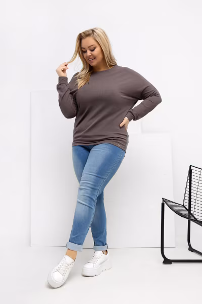 Bluzka Model RV-BZ-A-163.09 Brown - Relevance — zdjęcie 2