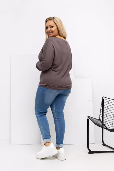 Bluzka Model RV-BZ-A-163.09 Brown - Relevance — zdjęcie 3