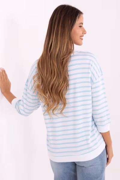 Bluzka Model RV-BZ-A791.53 White/Blue - Relevance — zdjęcie 3
