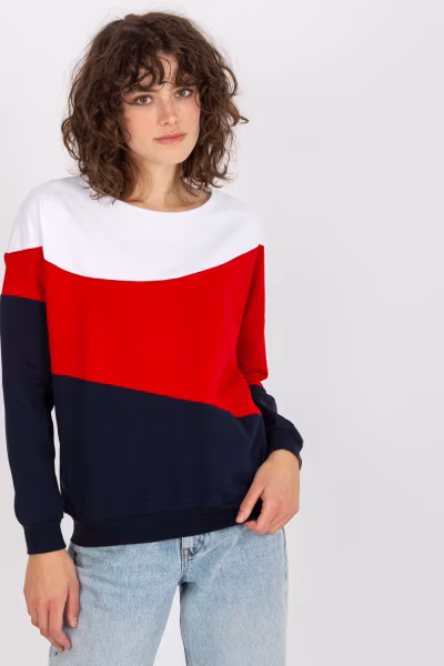 Bluza Damska Model RV-BL-8430.61P White/Navy - Relevance — zdjęcie 1
