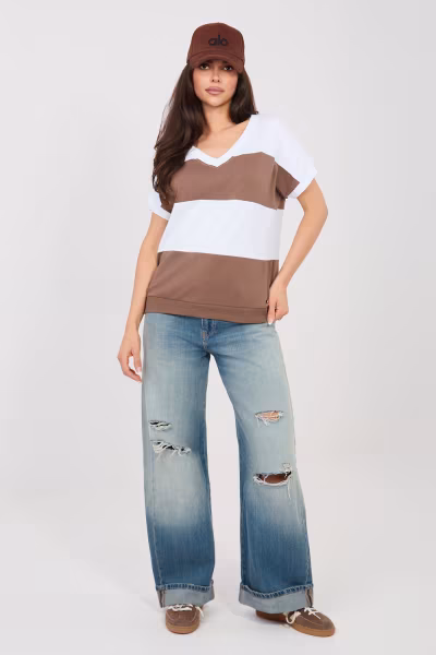 Bluzka Model RV-BZ-A1214.89 White/Brown - Relevance — zdjęcie 2