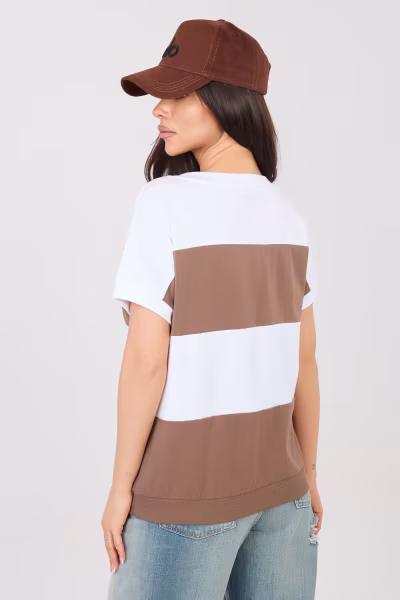 Bluzka Model RV-BZ-A1214.89 White/Brown - Relevance — zdjęcie 3