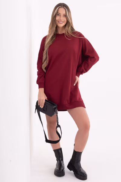Sukienka Model RV-SK-6019.67 Bordo - Relevance — zdjęcie 2