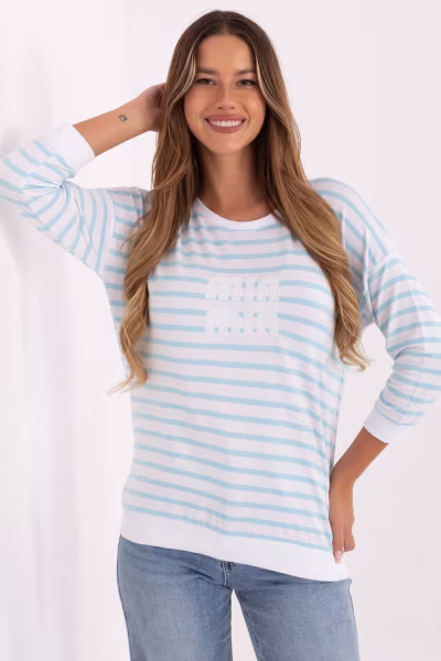 Bluzka Model RV-BZ-A790.47 White/Blue - Relevance — zdjęcie 1