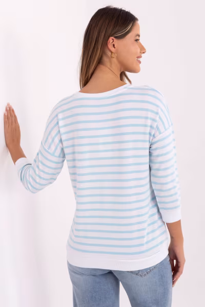 Bluzka Model RV-BZ-A790.47 White/Blue - Relevance — zdjęcie 3