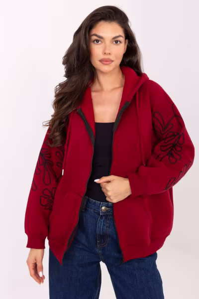 Bluza Damska Model RV-BL-A911.22 Bordo - Relevance — zdjęcie 1
