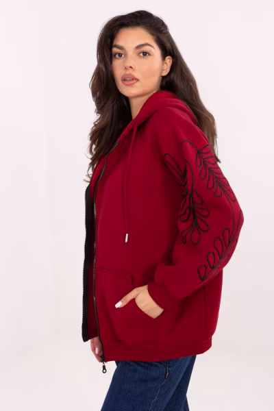 Bluza Damska Model RV-BL-A911.22 Bordo - Relevance — zdjęcie 2