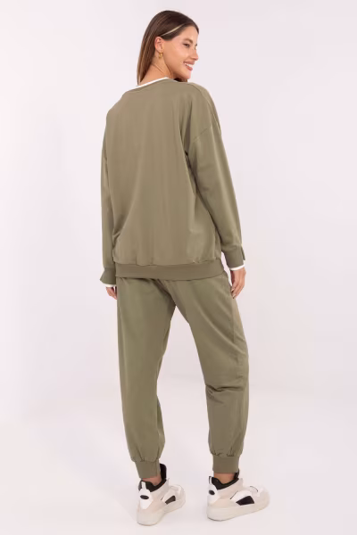 Spodnie Komplet Model RV-KMPL-A883.68 Khaki - Relevance — zdjęcie 3