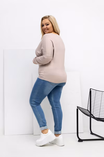 Bluzka Model RV-BZ-A-163.09 Beige - Relevance — zdjęcie 3