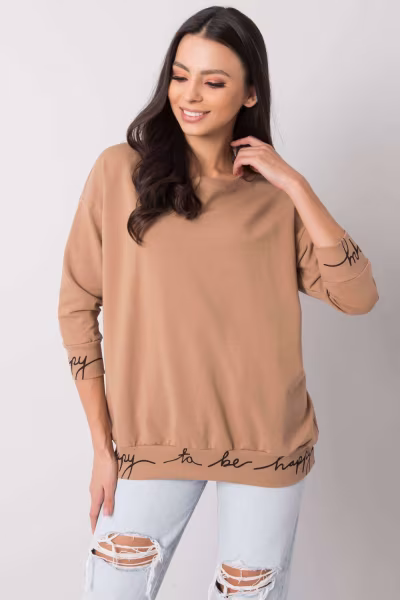 Bluza Damska Model RV-BL-5978.06P Camel - Relevance — zdjęcie 1