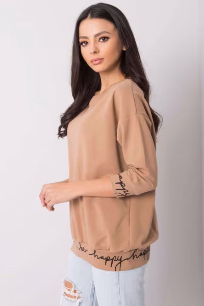 Bluza Damska Model RV-BL-5978.06P Camel - Relevance — zdjęcie 2