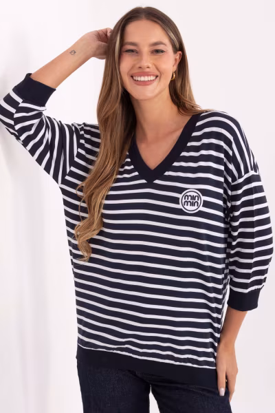 Bluzka Model RV-BZ-A791.53 Navy - Relevance — zdjęcie 1