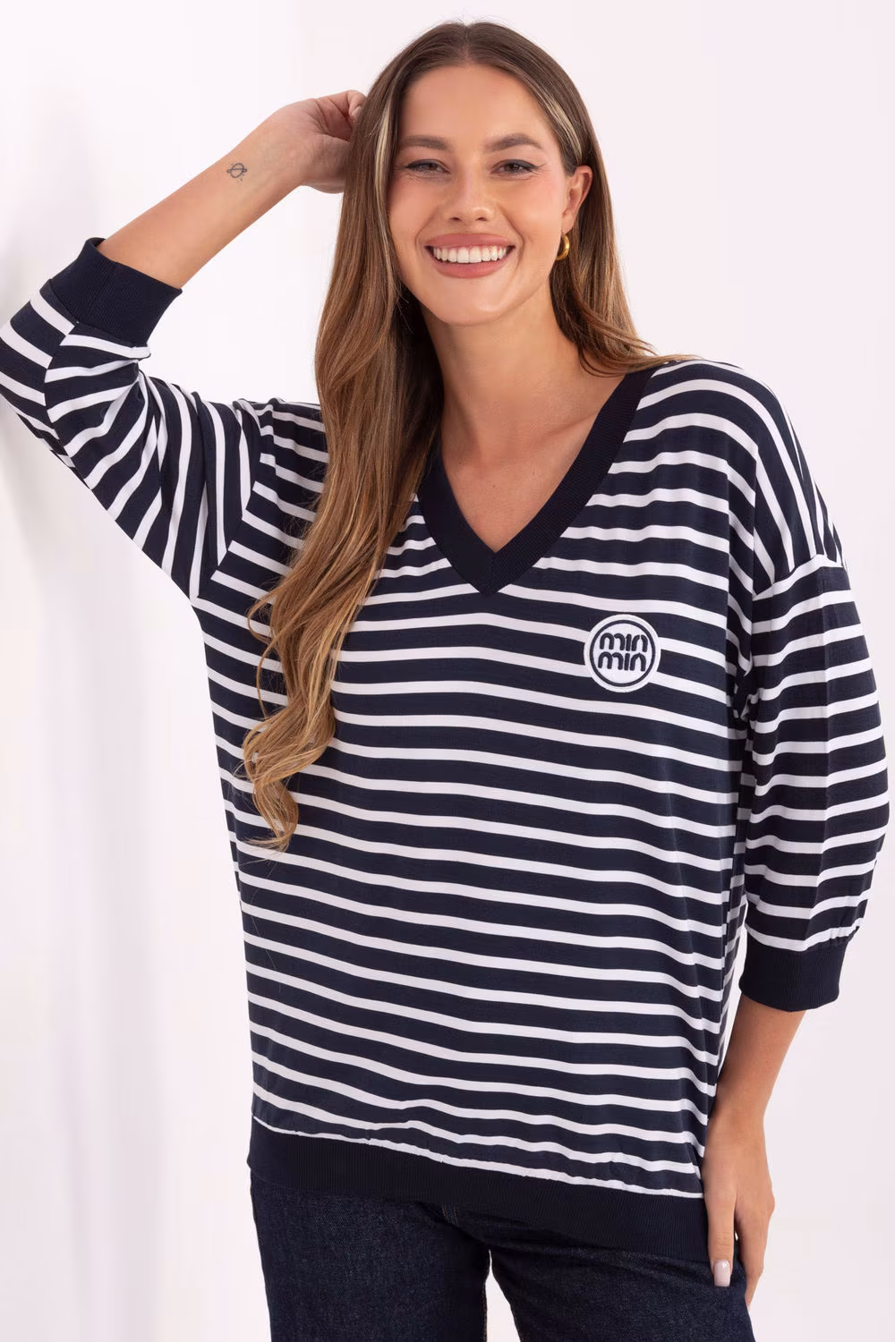 Bluzka Model RV-BZ-A791.53 Navy - Relevance