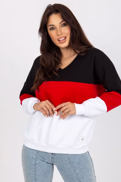 Bluza Damska Model RV-BL-8377.89 Black/Red - Relevance — zdjęcie 1