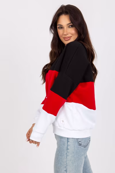Bluza Damska Model RV-BL-8377.89 Black/Red - Relevance — zdjęcie 2