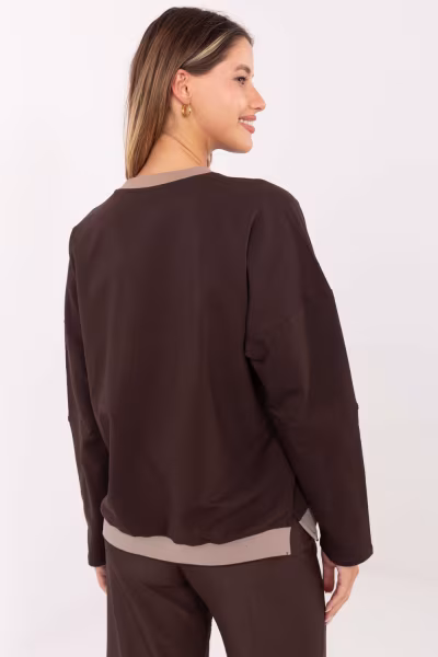 Bluza Damska Model RV-BZ-A907.08P Dark Brown - Relevance — zdjęcie 3