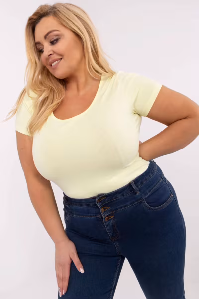 Tshirt Damski Model RV-TS-A556.03 Light Yellow - Relevance — zdjęcie 1