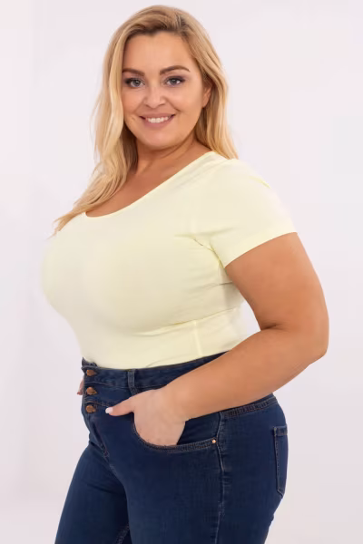Tshirt Damski Model RV-TS-A556.03 Light Yellow - Relevance — zdjęcie 2