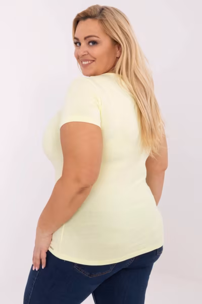 Tshirt Damski Model RV-TS-A556.03 Light Yellow - Relevance — zdjęcie 3