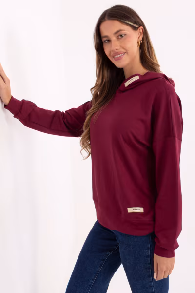 Bluza Damska Model RV-BL-A902.24 Bordo - Relevance — zdjęcie 2