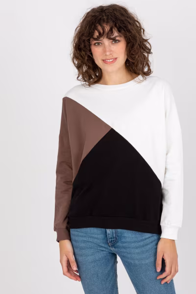 Bluza Damska Model RV-BL-8463.41P White/Black - Relevance — zdjęcie 1