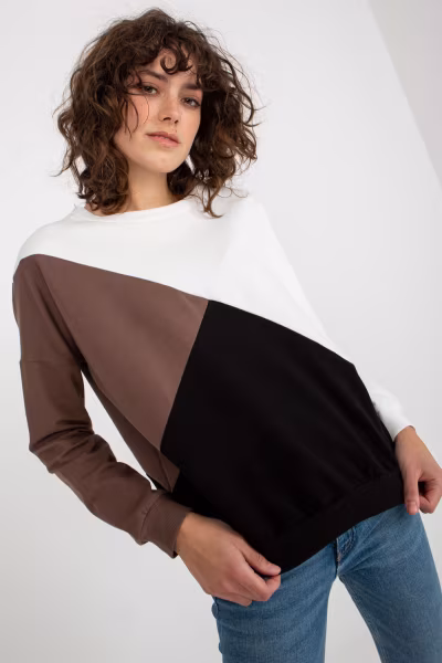 Bluza Damska Model RV-BL-8463.41P White/Black - Relevance — zdjęcie 2