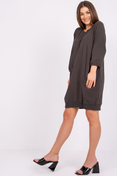 Sukienka Model RV-SK-6839.95 Dark Khaki - Relevance — zdjęcie 2